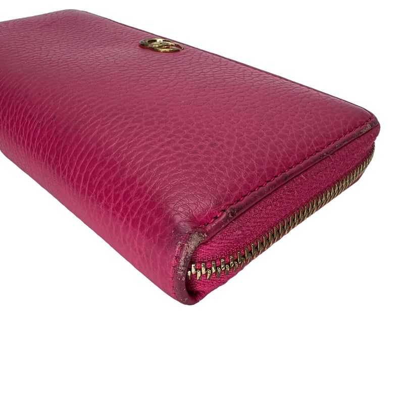 Others Long Pink Wallet in Calfskin, Gold hardware