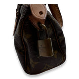 Speedy Top handle Bag Nano Brown in Monogram Coated Canvas , Gold Hardware