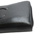 Timeless CC Long Black Wallet in Caviar Leather, Silver hardware