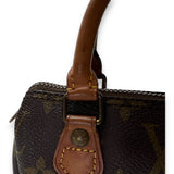 Speedy Top handle Bag Nano Brown in Monogram Coated Canvas , Gold Hardware