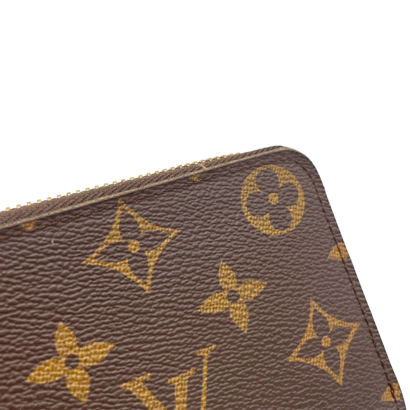 Clemence Wallet  Brown in Monogram Coated Canvas , Gold Hardware