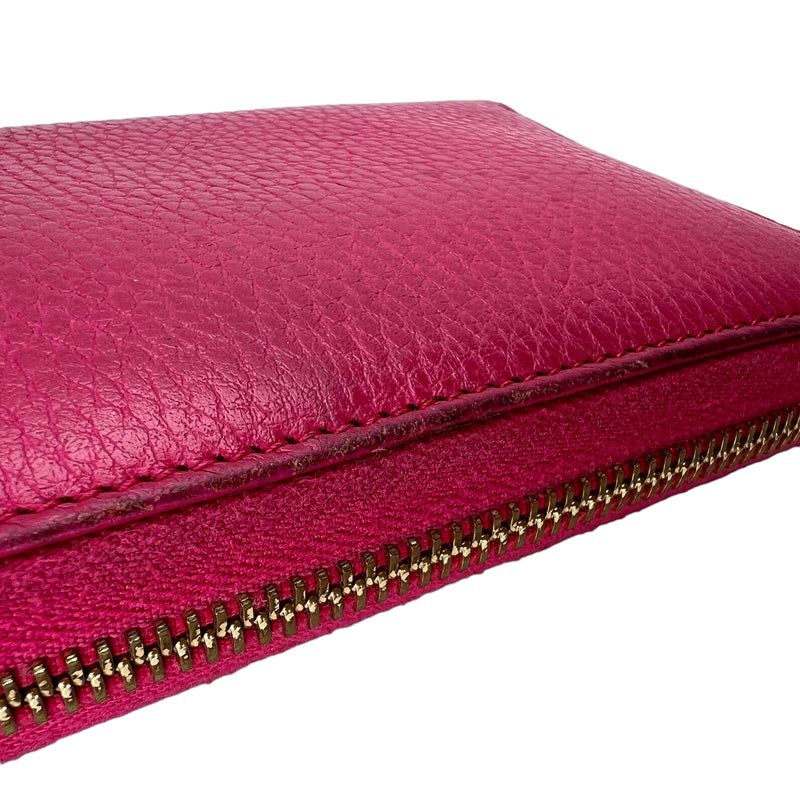 Others Long Pink Wallet in Calfskin, Gold hardware