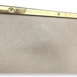 Ana Beige Clutch in Patent Leather, Gold hardware