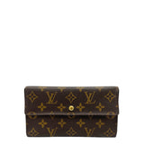 Vintage Wallet Brown in Monogram Coated Canvas, Gold hardware