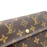 Vintage Wallet Brown in Monogram Coated Canvas, Gold hardware