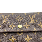 Vintage Wallet Brown in Monogram Coated Canvas, Gold hardware