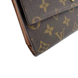 Vintage Wallet Brown in Monogram Coated Canvas, Gold hardware