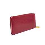 Zippy Long Red Wallet in Monogram Vernis Leather, Gold hardware