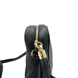 Soho  Black Crossbody Bag in Calfskin, Gold hardware