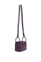 Lindy Mini Shoulder Bag in Clemence Taurillon leather, Gold Hardware