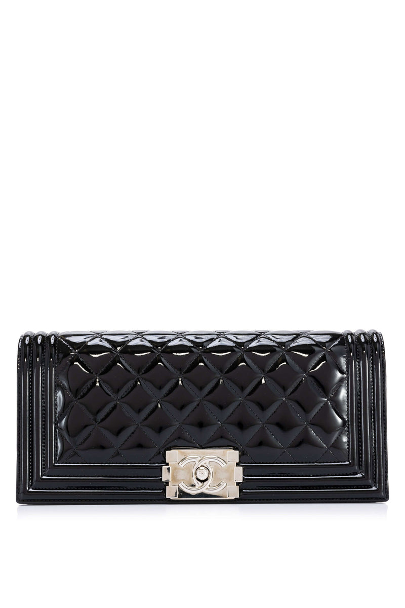 Boy Flap Clutch Patent Leather - - Ox Luxe