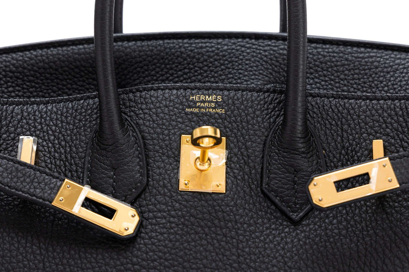 Hermès Birkin 25 Top Handle Bag in Togo Leather, Gold Hardware