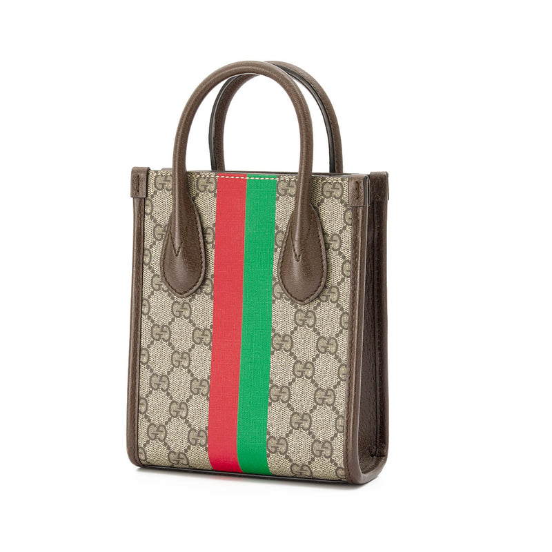 Gucci Beige Brown Guccissima Coated Canvas Tiger Tote Bag in 