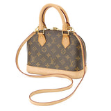 Alma BB Top Handle Bag in Monogram coated canvas, Gold Hardware