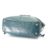 Front Zip Pocket Tote Bag in Calfskin, Gold Hardware