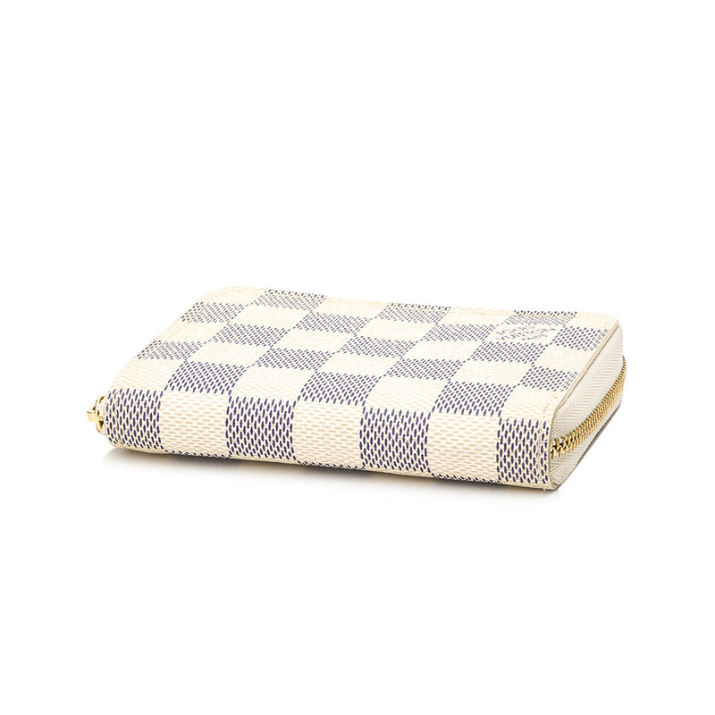 Zippy Damier Azur Compact Coin purse in Coated canvas, Gold Hardware