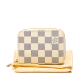 Zippy Damier Azur Compact Coin purse in Coated canvas, Gold Hardware