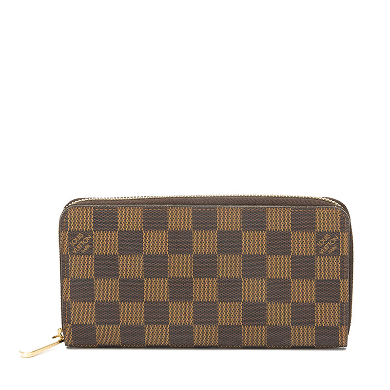 Zippy Damier Long Wallet in Coated canvas, Gold Hardware