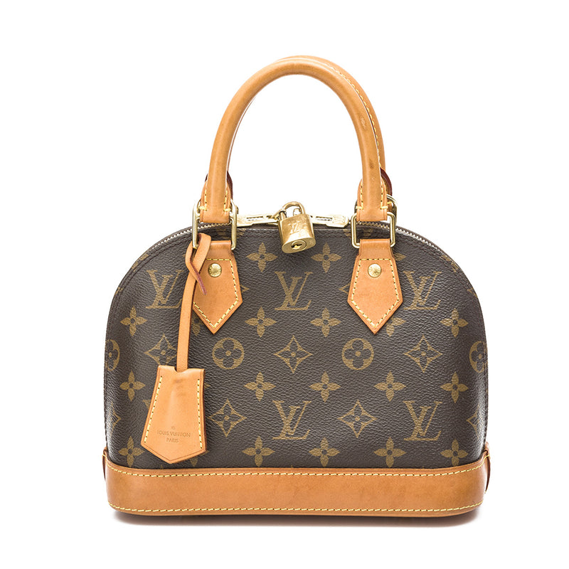 Alma BB Top handle bag in Monogram coated canvas, Gold Hardware