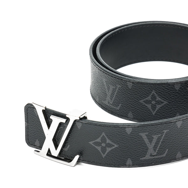 Eclipse Saint Tulle LV Initial Belt in Coated Canvas, Gunmetal Hardware