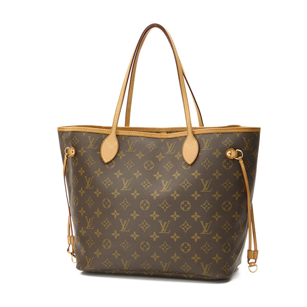 Neverfull MM Tote bag in Monogram coated canvas, Gold Hardware