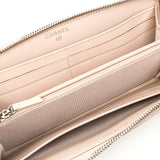 Classic Long L-Zip Wallet in Caviar Leather, Silver Hardware