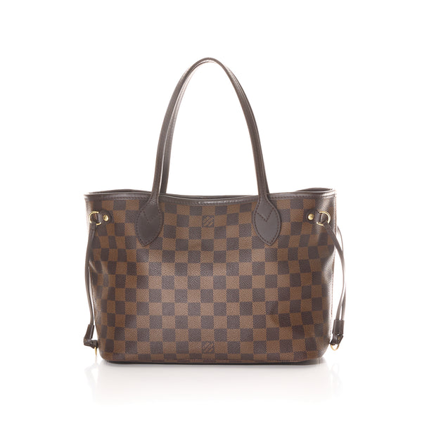 Neverfull Damier PM Tote bag in Coated canvas, Gold Hardware