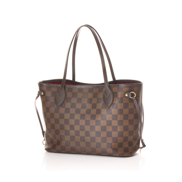 Neverfull Damier PM Tote bag in Coated canvas, Gold Hardware