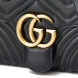 GG Marmont Medium Shoulder bag in Calfskin, Gold Hardware