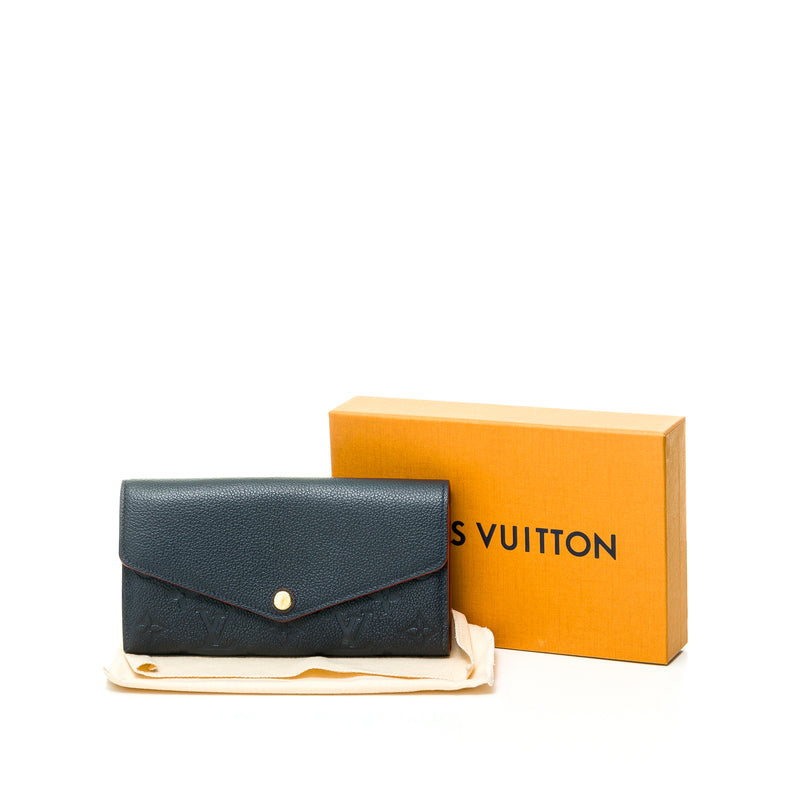 Louis Vuitton Black Monogram Empreinte Leather Sarah Wallet Louis Vuitton