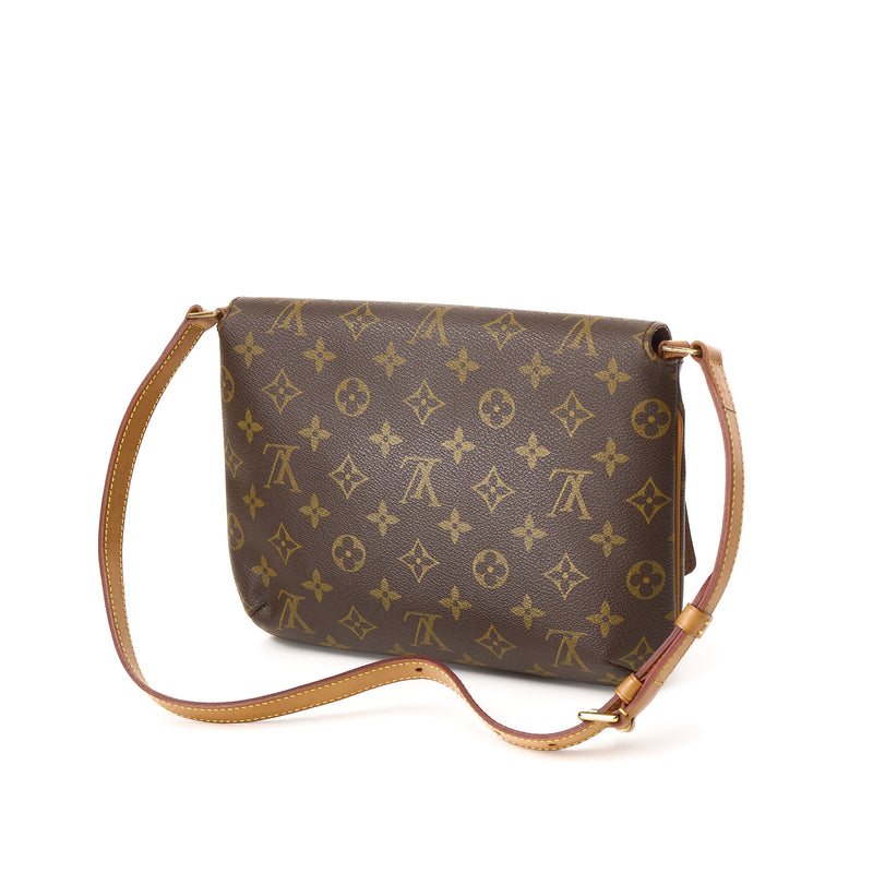 Musette Tango Shoulder bag in Monogram Coated Canvas, Gold Hardware