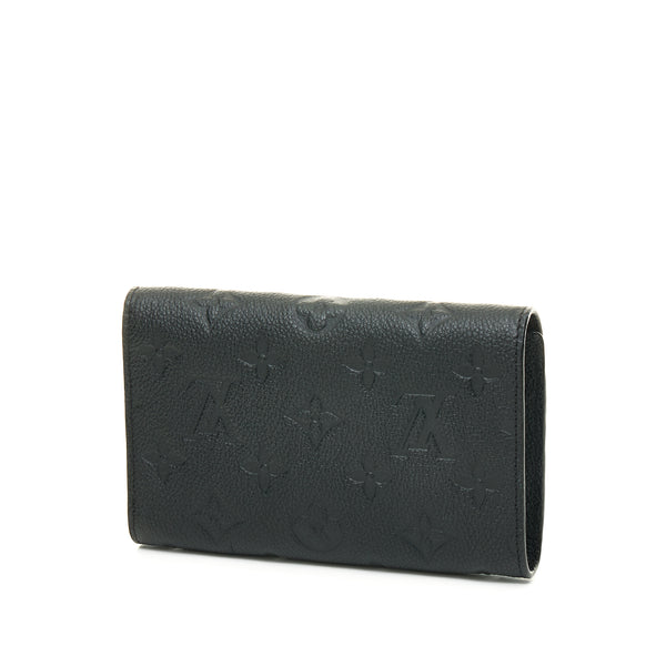 Curieuse Compact Wallet in Monogram Empreinte leather, Gold Hardware