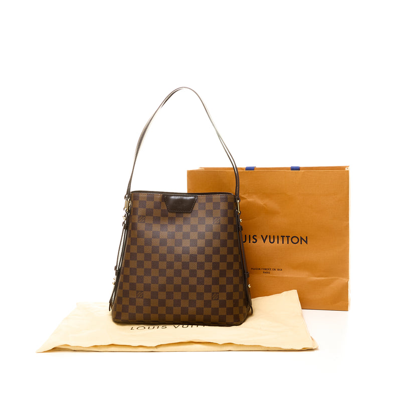 LOUIS VUITTON Damier Cabas Rivington Gold Buckle Shoulder Bag Brown