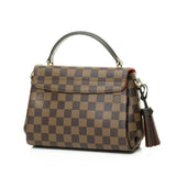 Croisette PM Damier Top handle bag in Coated canvas, Gold Hardware