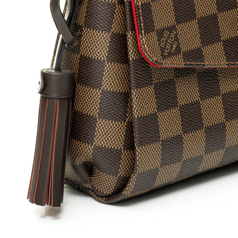 Croisette PM Damier Top handle bag in Coated canvas, Gold Hardware