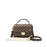 Croisette PM Damier Top handle bag in Coated canvas, Gold Hardware