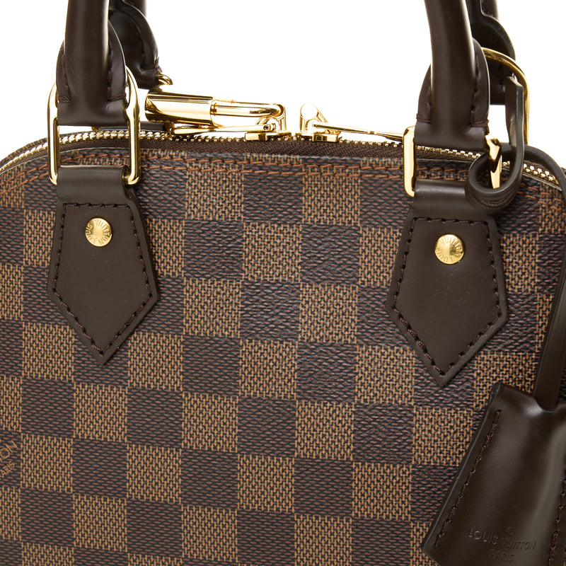Alma Damier BB Top handle bag in Coated Canvas, Gold Hardware