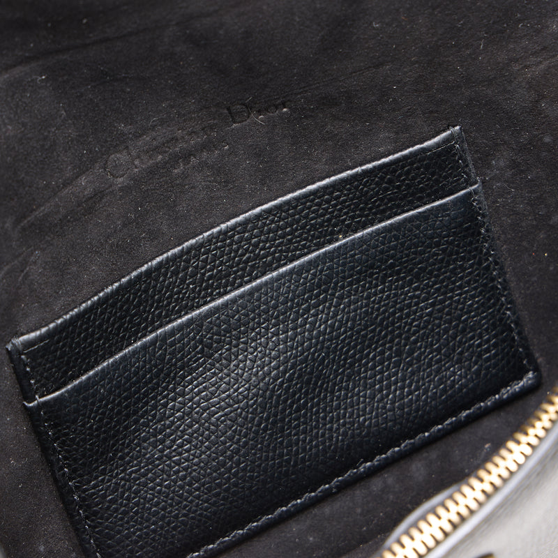 Saddle Mini Belt bag in Calfskin, Gold Hardware