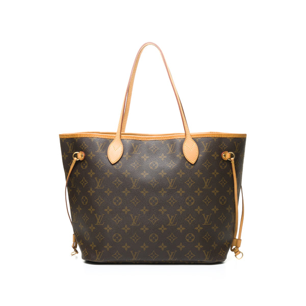 Neverfull MM Tote bag in Monogram Coated Canvas, Gold Hardware