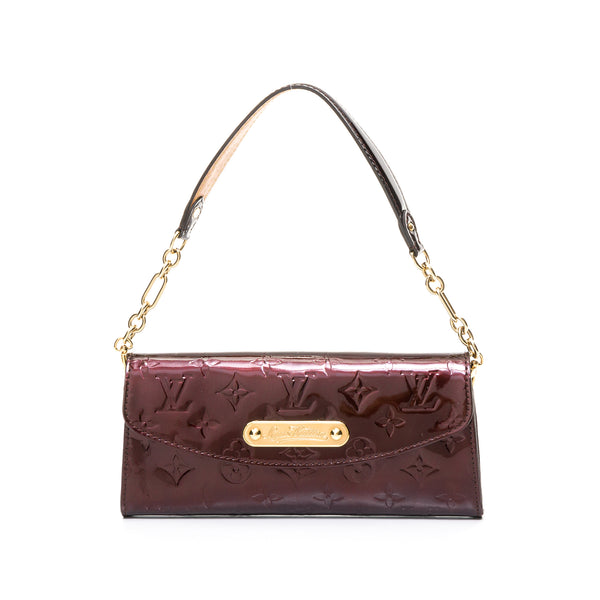 Louis Vuitton Amarante Vernis Leather Chain Louise GM Bag at