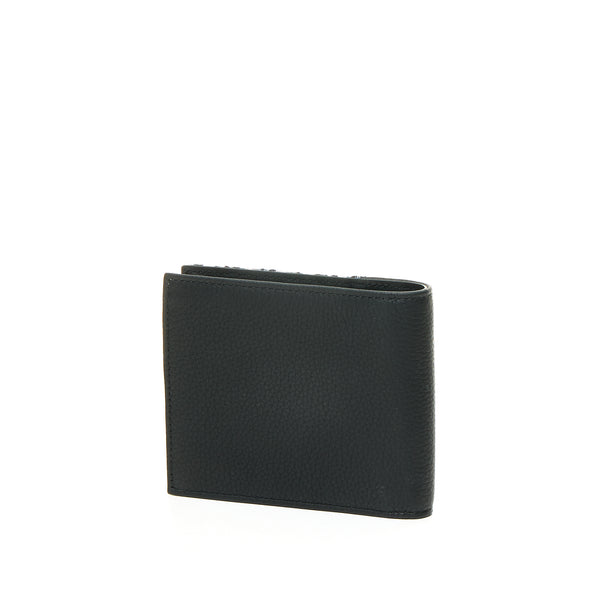 Saddle Oblique Fold Wallet in Jacquard, Ruthenium Hardware