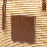 Basket Tote bag in Raffia, Gold Hardware