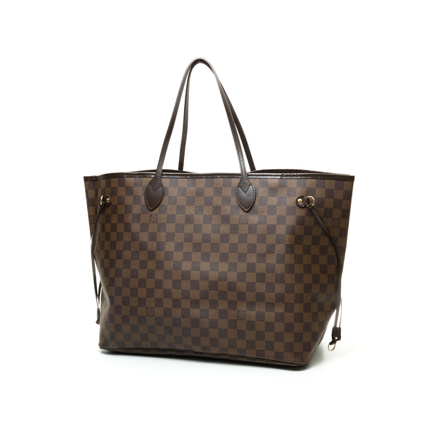 Neverfull GM Damier Tote bag in Coated canvas, Gold Hardware