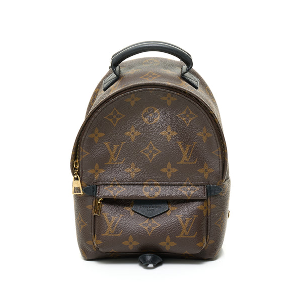 Palm Springs Mini Backpack in Monogram Coated Canvas, Gold Hardware