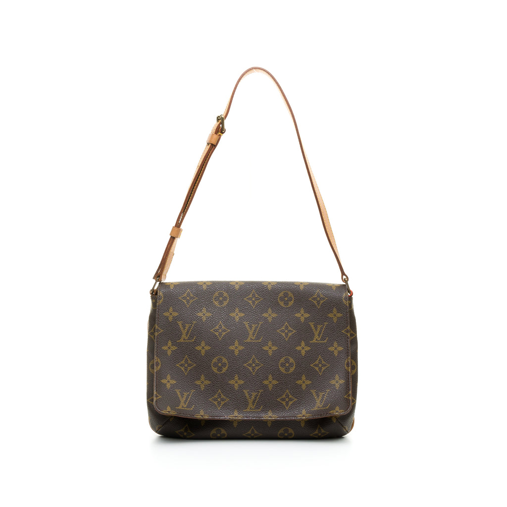 Musette Salsa Crossbody bag in Monogram coated canvas, Gold Hardware