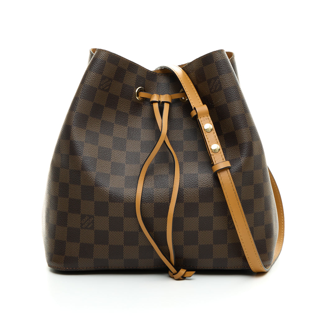 Louis Vuitton Black and Beige Empreinte Monogram NeoNeo mm Bucket Bag Gold Hardware (Like New)