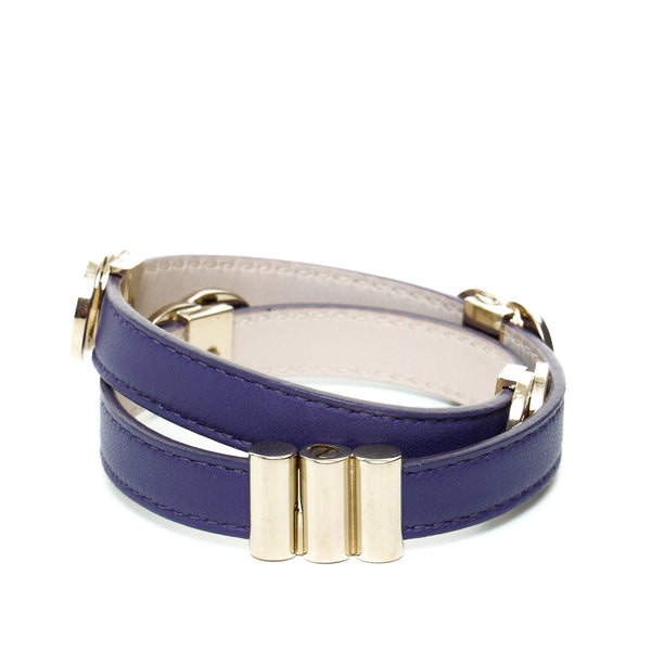Double Wrap Bracelet Jewellery Accessories in Calfskin, Silver Hardware