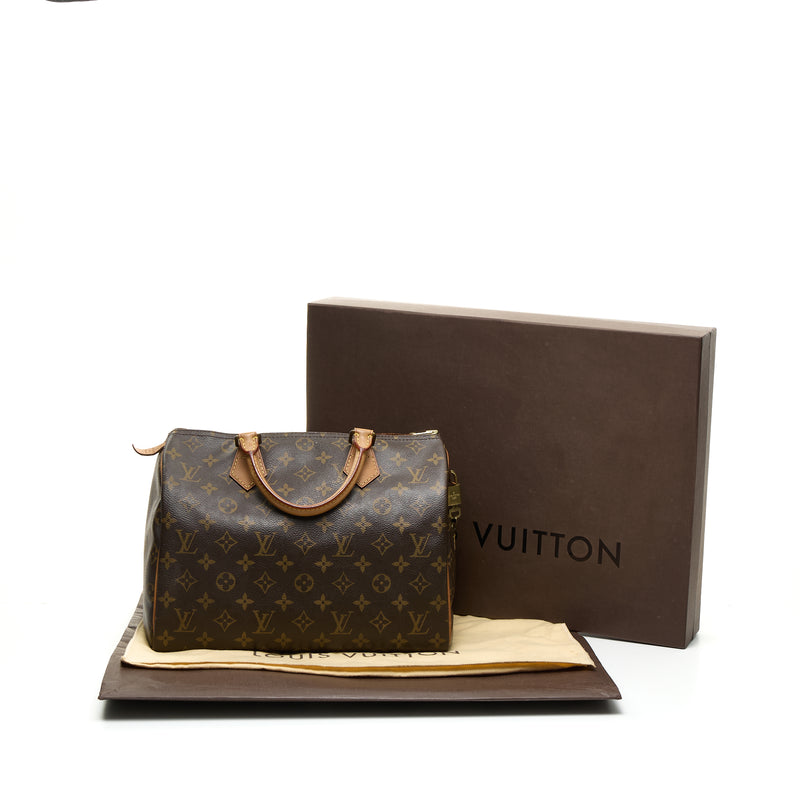 louis vuitton speedy 30 (du0143) monogram canvas gold hardware