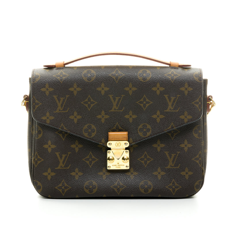 LOUIS VUITTON Metis Pochette Monogram Canvas Crossbody Bag Brown