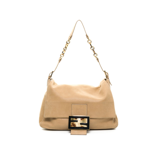 Mamma Baguette Shoulder bag in Calfskin, Gold Hardware
